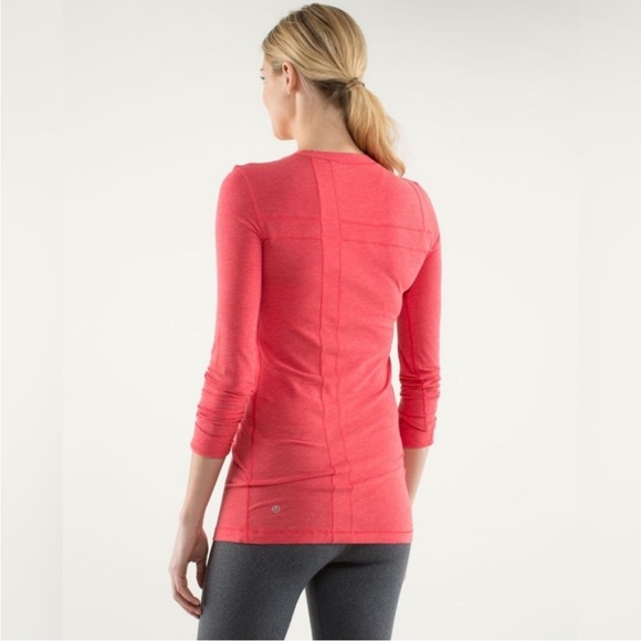 lululemon Promenade Long Sleeve Love Red Sz 12 - Picture 2 of 13